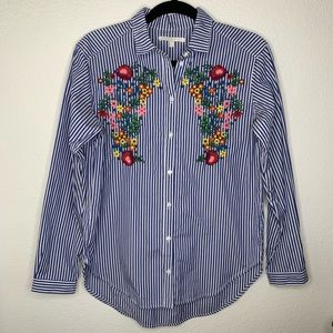 STYLE ME | Collared Top w/Floral Embroidery